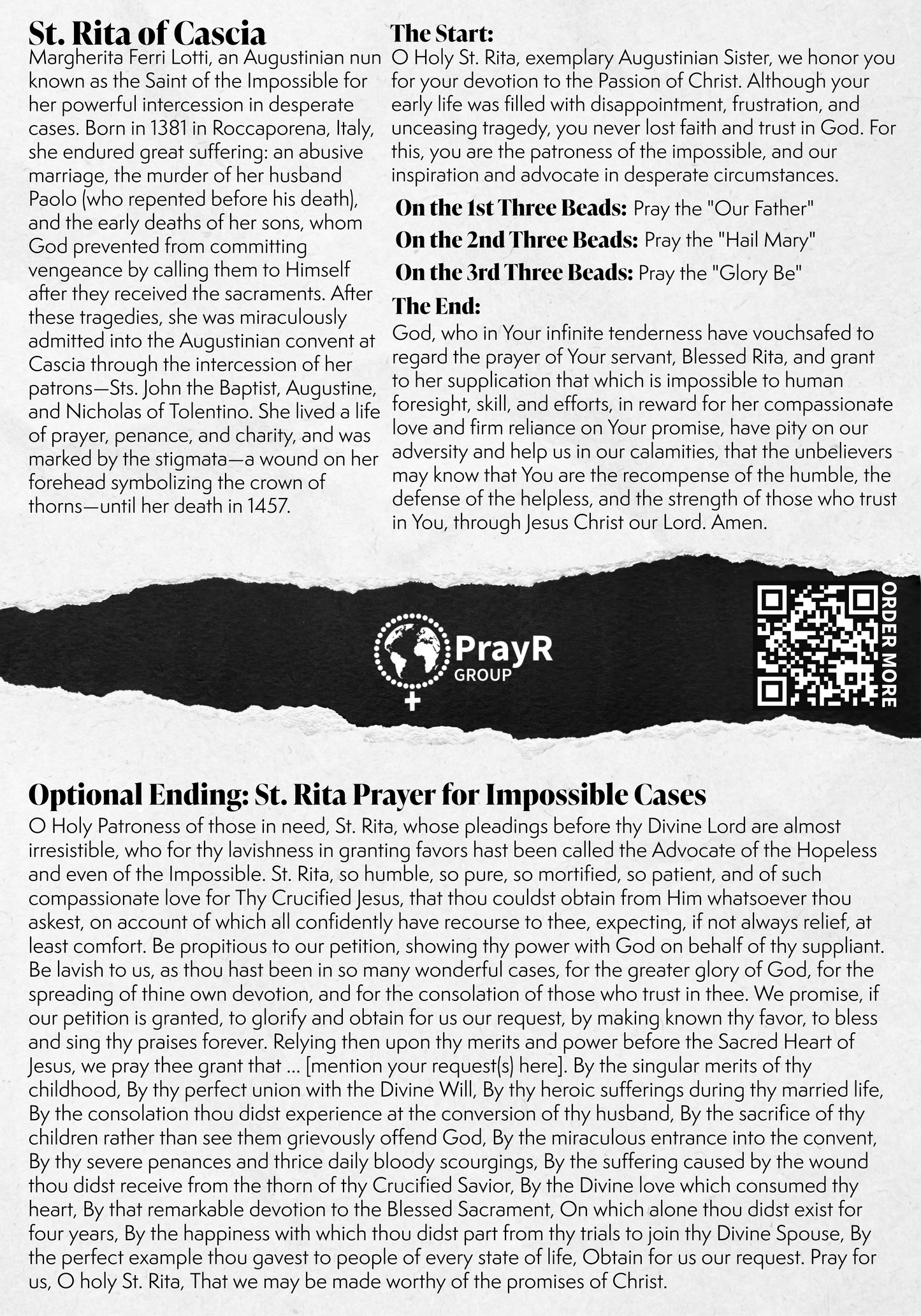 St. Rita of Cascia | CHAPLET