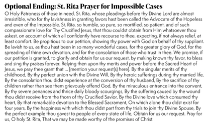 St. Rita of Cascia | CHAPLET