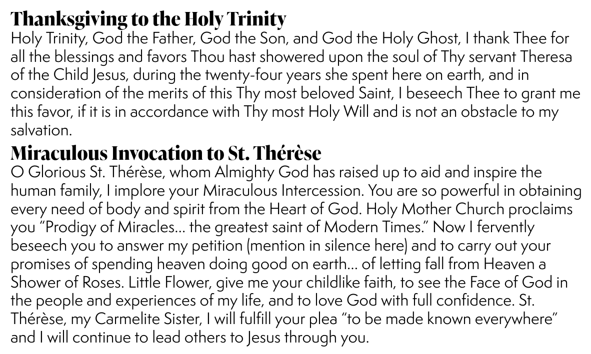 St. Thérèse of Lisieux  | CHAPLET