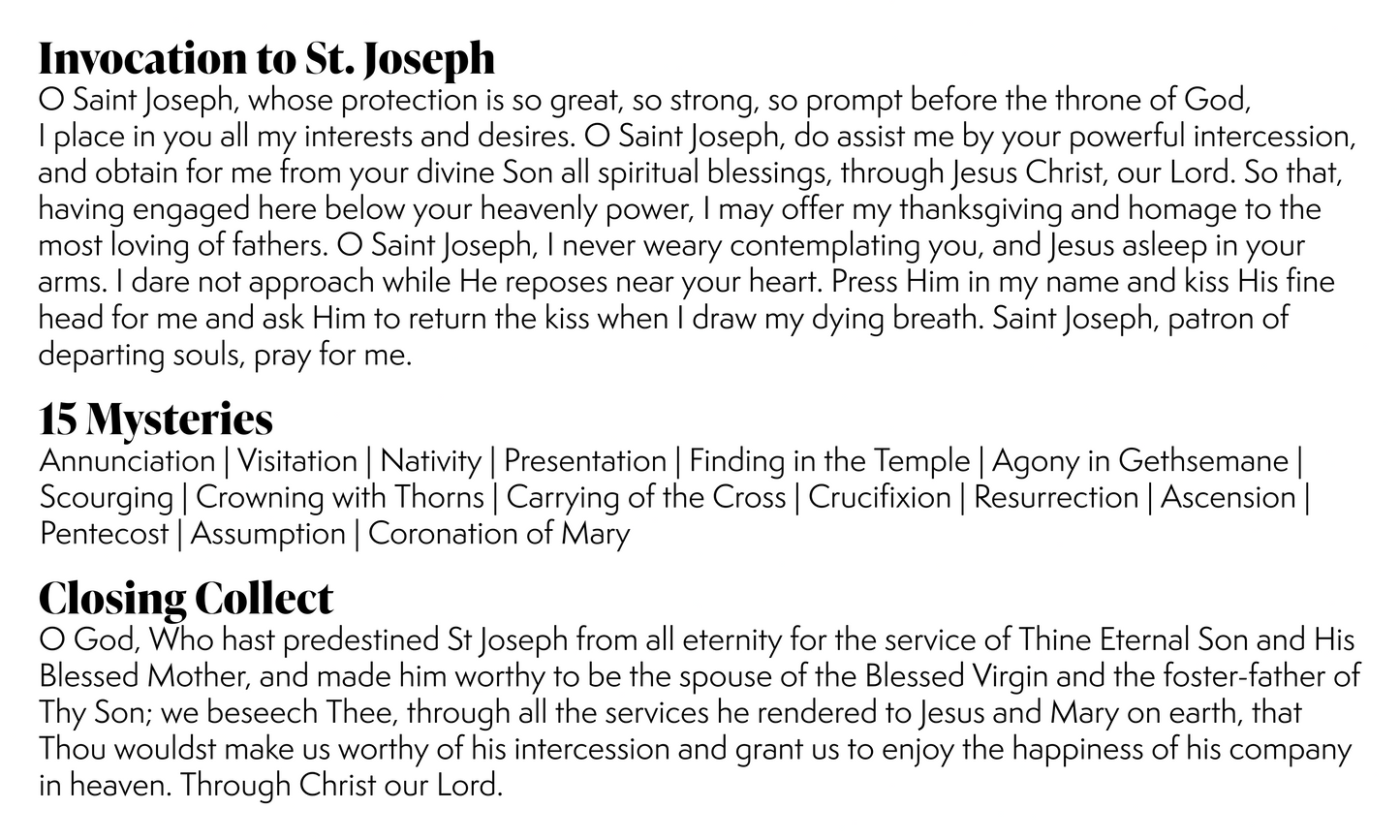 St. Joseph  | CHAPLET