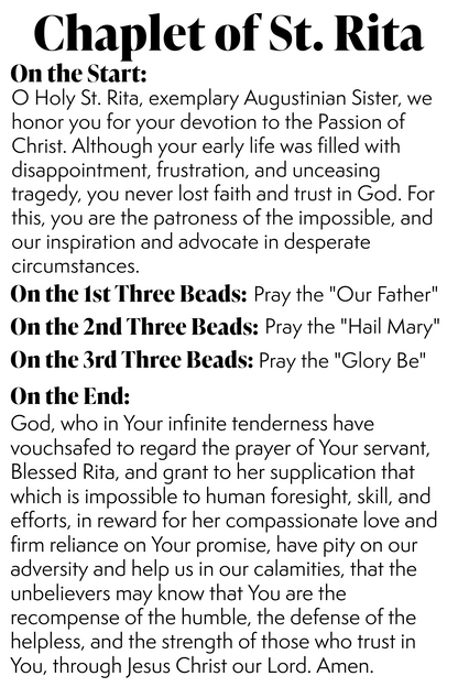 St. Rita of Cascia | Chaplet